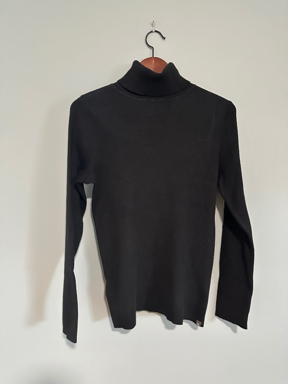 Eddie Bauer Ribbed Turtleneck sweater, black, size large